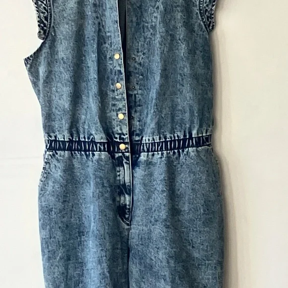 JustFab Acid Wash Jumpsuit - Picture 4 of 14